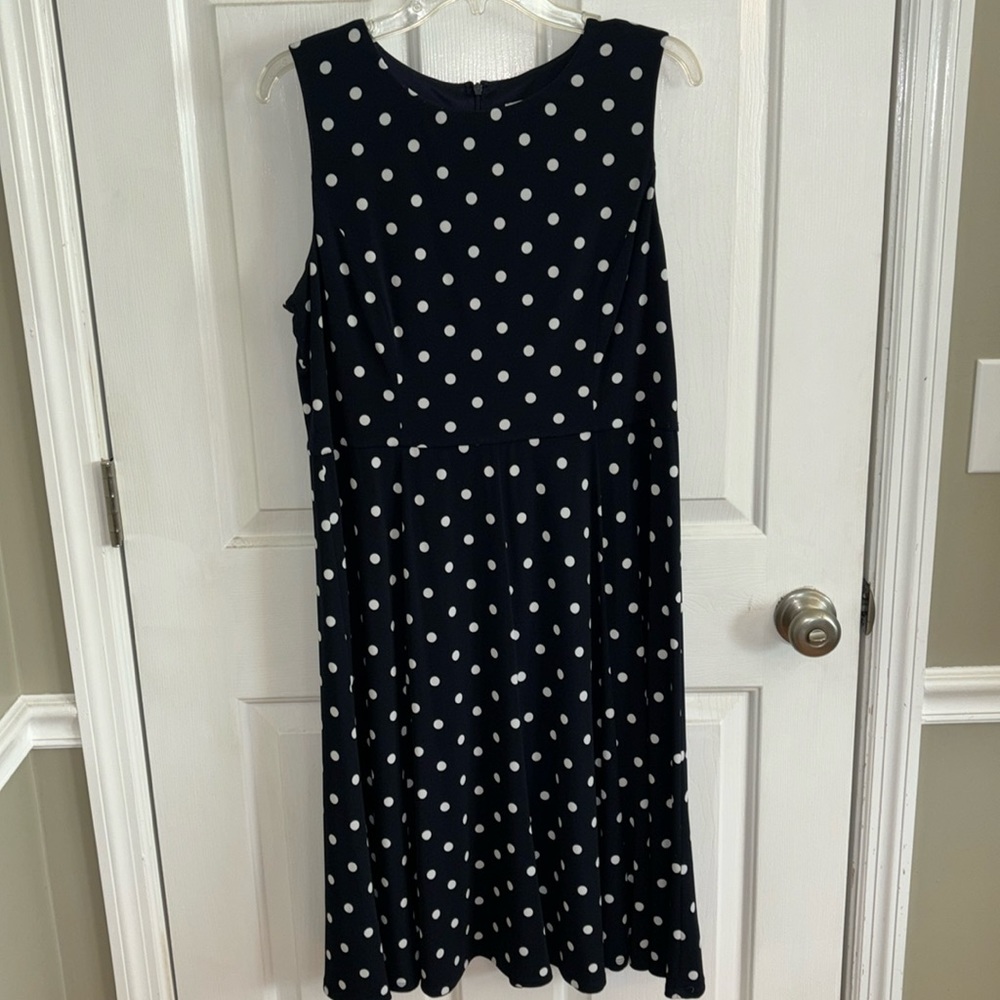 Black and White Polka Dot Sleeveless Dress
